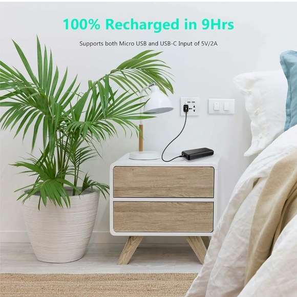 Miady 2-Pack 20000mAh Portable Charger Power Bank, Dual USB Output and USB-C - Picture 4 of 7